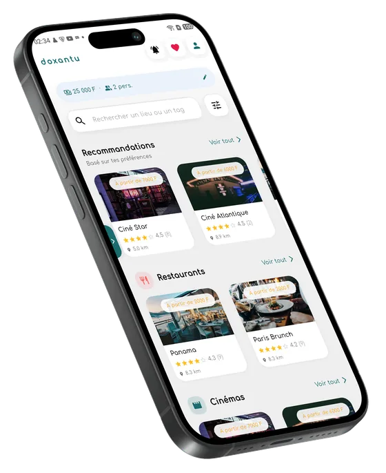 L’application Doxantu sur un téléphone